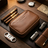 Flint Travel Leather Cigar Case