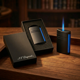 S.T. Dupont MaxiJet Fluo — Matte Black & Neon Blue